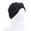 Cross-Border Hat Double-Layer Imitation Silk Nightcap Contrasting Color Knotted Turban Hat Washing and Chemical Clothing Factory Direct Sale