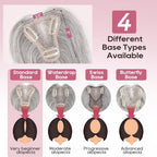 Real Human Hair Topper 10 inch Women Hair Toppers for Thinning Hair Light Grey Wigs