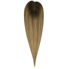 Hair Topper Virgin Hair Piece Topper Balayage Brown Wigs Hair Piece