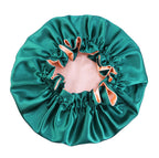 Auricularie Edge Color Solid Color Double Layer Nightcap Contrast Color Tapis Hat Silk Beauty Care Cap JDB-443A-2
