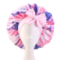 Cross-Border Supply Tie-Dye Ribbon Satin Nightcap, Strap Nightcap, Knotted Hair Protection Cap Jdb-408J-3