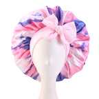 Cross-Border Supply Tie-Dye Ribbon Satin Nightcap, Strap Nightcap, Knotted Hair Protection Cap Jdb-408J-3