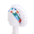 Printed hair band satin round hat nightcap beauty makeup hat headscarf cap JDB-301H