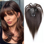 Hair Toppers for Women Real Human Hair Bangs Hair Clip French Fake Clip in Bangs Hair Pieces