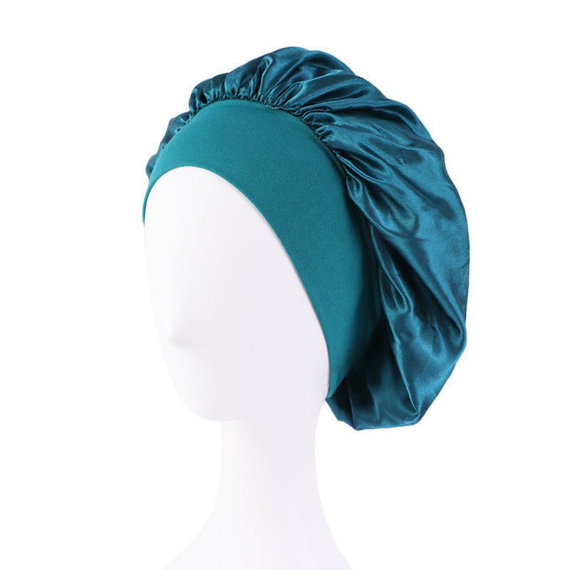Satin Nightcap Wide-brimmed Hair Band Round Hat Tape Hat Beauty Salon Home Hat TJM-301