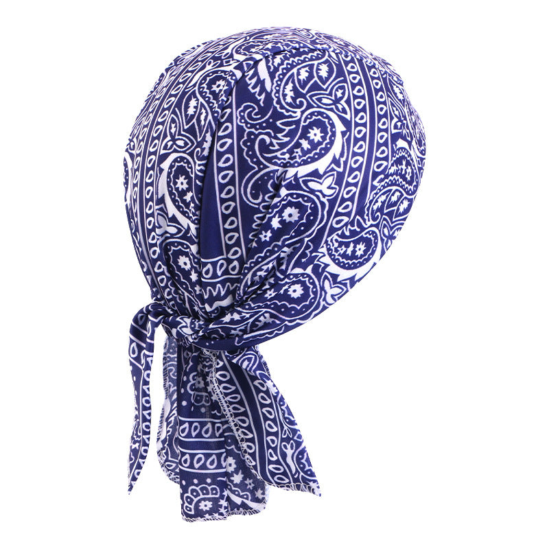 Camouflage elastic pirate hat men's and women's headscarf hat hip hop hip hop ribbon toe cap JDD-09C
