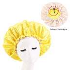 European and American popular adjustable chemotherapy cap shower cap double-sided perm cap Amazon double-layer colored sleeping cap