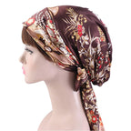 New Color Ding Hood Women's Printed Tie Tape Hat Pastoral Style Ribbon Braid Hat TJM-226