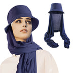 Summer ethnic hat basin hat scarf integrated hat sun-proof fisherman hat scarf toe cap JDPM-58
