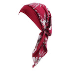 Ethnic Style Tie Tape Cap Elastic Wide Ribbon Baotou Cap Chemotherapy Cap Household Cap JDT-329C