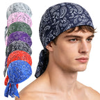 New Cashew Flower Pirate Hat Headscarf Hat Street Dance Strap Headband Cap Strap Riding Hat JDD-09G