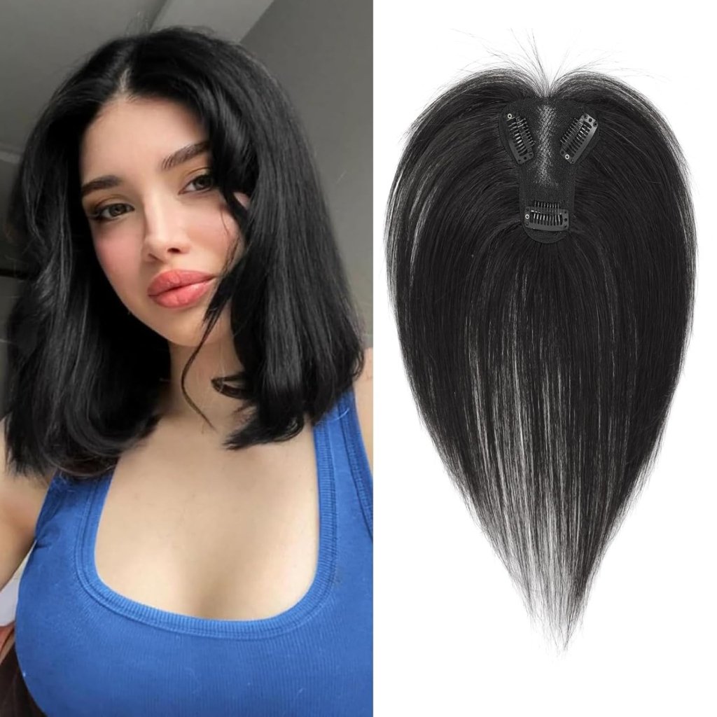 Hair Toppers for Women Real Human Hair Bangs Hair Clip French Fake Clip in Bangs Hair Pieces