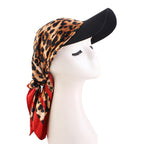 New Satin Square Scarf Hat with Brim, Outdoor Sunshade Turban Hat, Sunshade Cloth Hat Jdt-234J