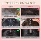 Hair Toppers for Women Real Human Hair Bangs Hair Clip French Fake Clip in Bangs Hair Pieces