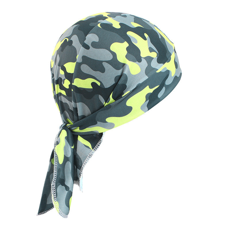 New Camouflage Skull Elastic Pirate Hat, Unisex Headscarf Hat, Outdoor Sports Bandana Head Wrap Hat Jdd-09F