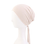 New Super Soft Elastic Cloth Ethnic Style Ribbon Base Hat Turban Chemotherapy Hat Jdt-31-1