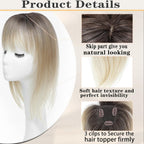 Hair Toppers for Women with Bang Hair Clip with Thinning Hair Wigs Hair Piece