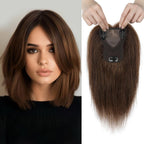 Real Human Hair Topper10 inch Women for Thinning Hair Swiss Base  Hairpiece