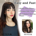 Clip in Bangs 100% Human Hair Toppers 360°3D Hair Pieces Clip On Air Bangs Extensions