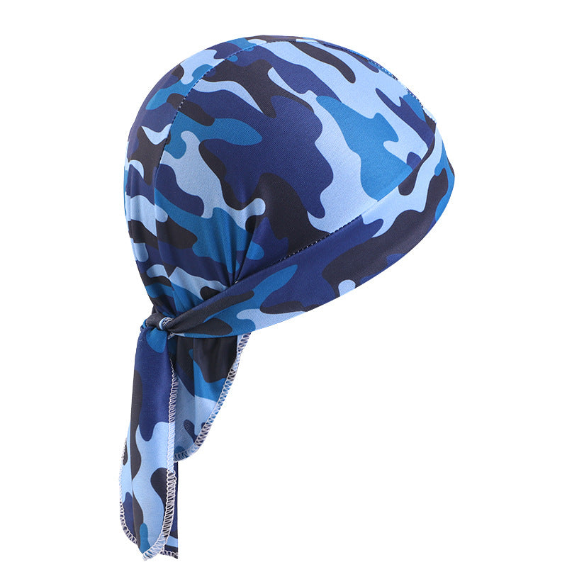 New Camouflage Skull Elastic Pirate Hat, Unisex Headscarf Hat, Outdoor Sports Bandana Head Wrap Hat Jdd-09F