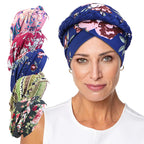 Cross-Border New Style Hand-Printed Braided Cross-Style Headscarf Hat, Elastic African Headwrap Hat Jdt-429G