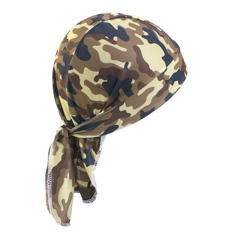 New Camouflage Skull Elastic Pirate Hat, Unisex Headscarf Hat, Outdoor Sports Bandana Head Wrap Hat Jdd-09F