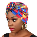 Amazon European and American ethnic style plate Flower headscarf cap elastic printing Indian cap chemotherapy cap TJM-342B