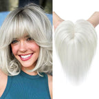 Human Hair wigs Pieces 6 Inch Hair Toppers Top Hair Extensions