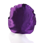 Foreign trade printing LOGO beauty salon advertising cap adjustable buckle double nightcap satin shower cap