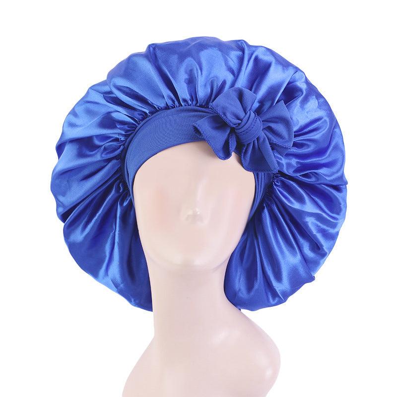 Oversized round hat elastic wide-brimmed ribbon colored nightcap headscarf hat cross-border e-commerce supply TJM-301-3