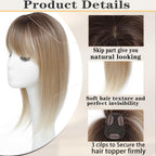 Hair Toppers for Women with Bang Hair Clip with Thinning Hair Wigs Hair Piece