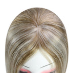 Hair Topper  5"*5" Base Real Human Hair Highlight Blonde Wigs Hair Piece