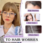 Clip in Bangs 100% Human Hair Toppers 360°3D Hair Pieces Clip On Air Bangs Extensions