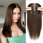 Hair Toppers for Women Real Human Hair Women Hair Pieces for Thinning Hair Wiglets Upgrade 10 * 12 cm Swiss Base Hairpieces for Thinning Hair 12inch Medium Brown