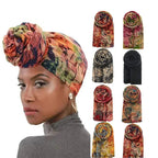Bali Yarn Tie-Dye Scarf Cap Ethnic Style Tie Tape Cap African Wrap Scarf WJ-24