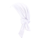 Cross-Border Supply Wide-Brimmed Solid Color Ribbon Turban Hat Base Cap Head Wrap Versatile Hair Care Hat Jdt-509