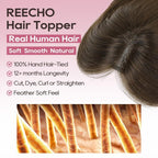 Real Human Hair Topper10 inch Women for Thinning Hair Swiss Base  Hairpiece