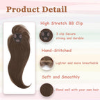 Hair Topper with Bangs Hair Clip 360° 3D Cover Fluffy Wigs Hair Piece with Thinning Hair