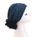Cross-Border New Breathable Lace Pearl Hat, Floral Turban Hat, Head Wrap Hat, Hair Care Hat Jdt-502
