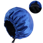 Factory direct satin nightcap double adjustable large round cap soft satin ladies hair care cap
