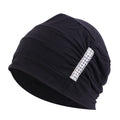Amazon solid color chemotherapy cap confinement cap pearl accessories modal cotton headscarf cap nightcap JDT-241-1C