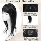 Hair Toppers for Women with Bang Hair Clip with Thinning Hair Wigs Hair Piece