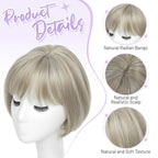Wigs Hair Topper for Women Short Bob Hair Pieces for Women with Thinning Hair