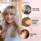 Human Hair Toppers for women 10 Inch Clip in Bangs 100％ Human Hair Toppers for Thinning Hair Cover Hair Pieces with Silk Base-Silver White