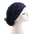 Cross-Border Spring and Autumn Style Breathable Lace Hat, Ethnic Hat with Floral Embellishment on the Back, Hair-Protecting Headscarf Hat Jdt-516