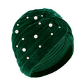 Cross-border supply starry Pearl Diamond flannel headscarf hat pleated Indian hat toe cap TJM-21F
