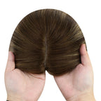 3*5inch Mono Hair Topper Remy Human Hair Balayage Brown Wigs Hair Piece