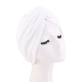 Cross Border Solid Color Bubble Cotton Cross Twisted Cap Women's Stretch Ethnic Bag Cap Indian Cap JDT-163D