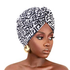 Amazon European and American ethnic style plate Flower headscarf cap elastic printing Indian cap chemotherapy cap TJM-342B