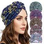 New Bohemian style snail plate flower headscarf hat, toe cap, printed clothing hat JDT-342F